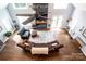 Spacious living room with hardwood floors, fireplace, and ample natural light at 114 Market St, Rockwell, NC 28138