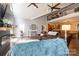Spacious great room features a fireplace, hardwood floors, and a loft overlooking the main living area at 114 Market St, Rockwell, NC 28138
