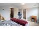 Comfortable bedroom with a full-size bed and a home office setup at 114 Market St, Rockwell, NC 28138