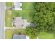 Aerial view of house and surrounding neighborhood at 114 Market St, Rockwell, NC 28138