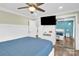 Well-lit bedroom with a queen-size bed and mirrored closet doors at 6639 Ronda Ave, Charlotte, NC 28211