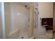 Small shower with a shower curtain at 2501 Twin Ave, Gastonia, NC 28052