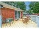 Wooden deck with patio furniture and brick flooring at 2501 Twin Ave, Gastonia, NC 28052