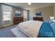 Main bedroom with plush carpeting and large windows at 9403 E Nc 218 Hwy, Peachland, NC 28133