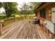 Wooden deck offering scenic views of the surrounding area at 44097 Nc 740 Hwy, New London, NC 28127