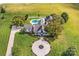 Aerial view of house, pool, and expansive lawn at 3245 Jackson Rd, Mooresville, NC 28115