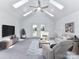 Bright Gathering room with vaulted ceiling and access to patio at 3245 Jackson Rd, Mooresville, NC 28115