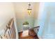 Wooden staircase leading to the lower level of the home at 1099 4Th Avenue Nw Dr, Hickory, NC 28601