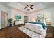 Spacious main bedroom with hardwood floors and en-suite bathroom at 426 Saint Michaels Way, Fort Mill, SC 29708