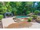 Resort-style pool with a waterslide and brick patio at 1008 Medinah Ct, Waxhaw, NC 28173