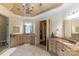 Elegant Primary bathroom with dual vanities, a large shower, and a walk-in closet at 1008 Medinah Ct, Waxhaw, NC 28173