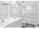 Main bathroom with double vanity, tub, and updated fixtures at 335 Maplestead St # 1112, Lancaster, SC 29720