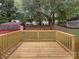 Newly built wooden deck overlooking a spacious backyard at 1819 Danbury St, Gastonia, NC 28052