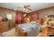 Bright bedroom with a double bed and ceiling fan at 1901 Davenport St, Newton, NC 28658