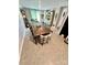 Dining room with large wooden table and access to the backyard at 469 Radio Rd, Taylorsville, NC 28681