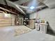 Finished basement laundry area with washer and dryer at 469 Radio Rd, Taylorsville, NC 28681