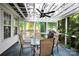 Relaxing screened porch with table and chairs, overlooks backyard at 6236 Old Corral St, Charlotte, NC 28277