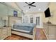 Spacious bedroom with hardwood floors and access to a private patio at 6236 Old Corral St, Charlotte, NC 28277
