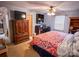 Main bedroom with a dresser, large bed and home office at 1470 River Hills Ct, Taylorsville, NC 28681