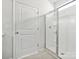 Bathroom with shower and a separate door to the bedroom at 1035 Bull Dog Ln, Wingate, NC 28174