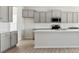 Modern kitchen with gray cabinets and quartz countertops at 1035 Bull Dog Ln, Wingate, NC 28174