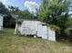 Old weathered storage shed in need of repair at 1900 Salome Church Rd, Charlotte, NC 28262
