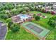 Aerial view of community pool, tennis courts, and playground at 1013 Taylor Glenn Ln, Indian Trail, NC 28079