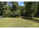 Spacious backyard with lush greenery and a slide at 7230 Timber Ridge Dr, Mint Hill, NC 28227