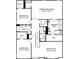Second floor plan showcasing 3 bedrooms, 2 baths, and a flex space at 219 Coronado Ave # 59, Matthews, NC 28104