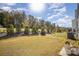 Backyard with grassy area and wooded backdrop at 168 Ravensara Ave, Fort Mill, SC 29715