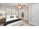Main bedroom with a view into the kitchen area at 7714 Old Waxhaw Monroe Rd, Waxhaw, NC 28173