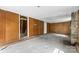 Unfinished basement with concrete floor and storage at 323 20Th St, Kannapolis, NC 28083
