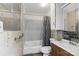 Bathroom with shower/tub combo, and updated vanity at 323 20Th St, Kannapolis, NC 28083