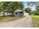 Charming white house with gray porch, gravel driveway, and spacious yard at 323 20Th St, Kannapolis, NC 28083