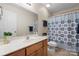 Full bathroom with shower/tub combo and patterned curtain at 2222 15Th Ne Ave # 505, Hickory, NC 28601