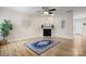 Living room features hardwood floors and fireplace at 2222 15Th Ne Ave # 505, Hickory, NC 28601