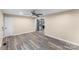 Living room with hardwood floors and kitchen access at 1736 Mccombs St, Newton, NC 28658