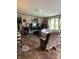 Spacious living area with wood floors and fireplace at 280 Deerfield Estates Ln, Stony Point, NC 28678
