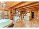 Rustic kitchen features wood cabinets, granite countertops, and a large island at 902 Coldwater Ct, Concord, NC 28025