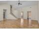 Spacious living room with hardwood floors, vaulted ceilings, and a fireplace at 1720 12Th Ne St, Hickory, NC 28601
