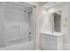 Clean bathroom with shower/tub combo and vanity at 1720 12Th Ne St, Hickory, NC 28601