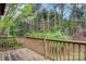 Wooden deck overlooking a wooded backyard at 1720 12Th Ne St, Hickory, NC 28601