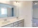 Bathroom with double vanity and mirror at 1813 Augustine St, Monroe, NC 28112