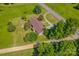 Aerial view of house, driveway, and surrounding green space at 5625 Highway 601 Hwy, Salisbury, NC 28147
