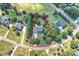 Aerial view of house and lot, highlighting property boundaries at 118 Broadbill Dr, Mooresville, NC 28117