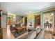 Spacious living room with built-ins and hardwood floors at 118 Broadbill Dr, Mooresville, NC 28117
