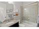 Bathroom with granite vanity, shower, and bathtub at 16015 Vale Ridge Dr # 133, Charlotte, NC 28278