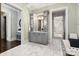 Bathroom features a vanity, marble flooring, and access to a shower at 514 Billy Howey Rd, Waxhaw, NC 28173