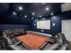 Luxurious home theater with comfortable seating and large projection screen at 514 Billy Howey Rd, Waxhaw, NC 28173