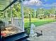 Inviting front porch with views of the backyard at 1586 Kenlane Dr, Hickory, NC 28601